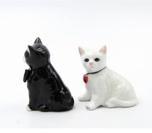 Céramique Porcelaine fine Be my Valentine <span class=keywords><strong>Chat</strong></span> blanc et noir Salière et poivrière - Product Image 3