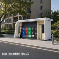 Station de tri des déchets à fonctionnement silencieux et intelligent avec compactage à faible bruit pour les zones résidentielles et la collecte nocturne.