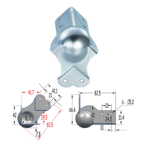 Lớn 6 lỗ Brace bóng góc với bù đắn-heavy Duty chuyến bay trường hợp phần cứng cho <span class=keywords><strong>road</strong></span> Trường hợp/studio thiết bị/AV giá fs3217 - Product Image 4