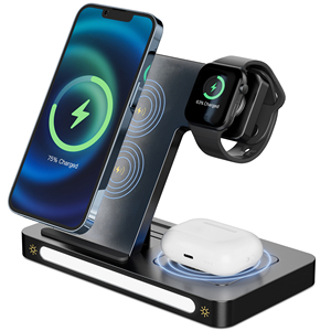 Estación de Carga Inalámbrica 3 en 1 con Luz Nocturna para Teléfono Inteligente, Reloj Inteligente y Auriculares - Product Image 5