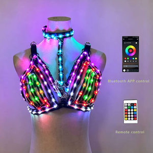 Sujetador Flamenco con Luces LED para Actuaciones en Escenario, Ropa Interior para Disfraces, Fiestas, Discotecas, Bares, Baile Gogo - Product Image 5