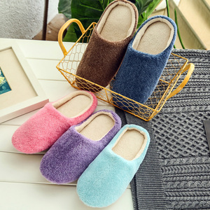 Pantofole basse invernali da interni in pelliccia corta <span class=keywords><strong>con</strong></span> morbido Sole in legno sfocato <span class=keywords><strong>con</strong></span> scivoli da camera da letto <span class=keywords><strong>scarpe</strong></span> calde e confortevoli per uso domestico - Product Image 1