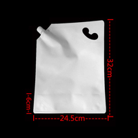 Pochette à bec biseauté pour emballage de liquide à boire debout blanche transparente en plastique personnalisée pochette à bec verseur pour boisson jus de fruits lait café