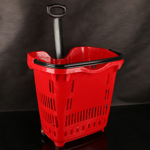 55L cesta de <span class=keywords><strong>la</strong></span> compra con mango y ruedas para supermercado - Product Image 4