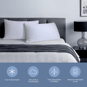 Oreillers en <span class=keywords><strong>mousse</strong></span> à mémoire de forme déchiquetée OEM pour dormir, réglables en hauteur, ferme <span class=keywords><strong>ou</strong></span> souple, pour dormeurs sur le côté, le dos <span class=keywords><strong>ou</strong></span> le ventre - Product Image 5