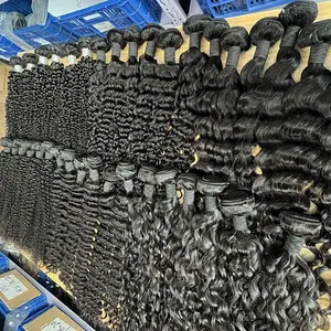 Feixes de cabelo peruano, vendor de cabelos cru de cutícula e jacaré, grau 10 a com fechamento, faixa azul