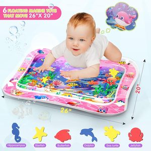 Tapis d'éveil aquatique pour bébé, sans BPA, rose, animaux marins, gonflable, pliable, doux, imperméable, non toxique, <span class=keywords><strong>piano</strong></span>, activité, gymnase pour enfants - Product Image 2