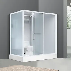 2022 Mesa white acrylic All In One Shower Pods outside shower room All In One Bathroom Units With Toilet