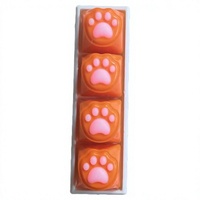 Capuchons de touches en plastique à quatre touches en forme de griffe de chat pour clavier, outil anti-stress, testeur de commutateur, petit pendentif