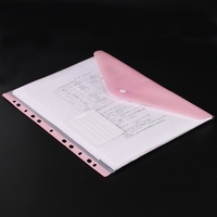 Pochette transparente en PP à 11 trous pour documents A4, porte-certificats avec mousqueton et boucle, écologique