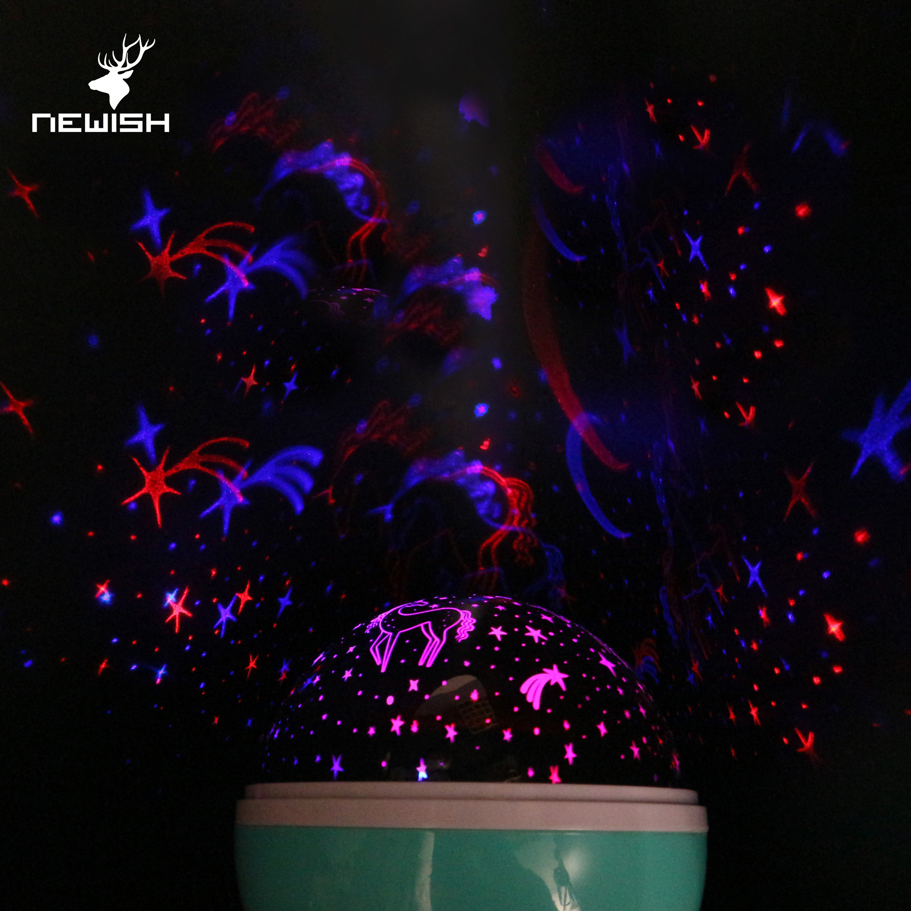 3D RGB océano noche sueño de hadas Luna estrella maestro cielo estrellado cielo proyector Led Lamparas galaxy Light