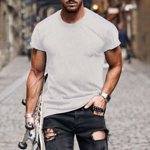 Chemise en coton 100% pré-rétréci, tricotée, ajustée au corps, élastique, à séchage rapide, respirante - Product Image 6