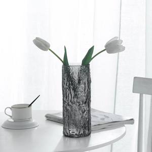 Jarrón de Vidrio Texturizado Estilo Glaciar Nórdico, Cilíndrico, para Flores Hidropónicas, Decoración de Mesa, Sala de Estar, Bodas, Hoteles, Venta al Por Mayor - Product Image 3