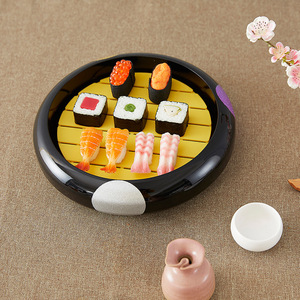 Bandejas de Servicio de Laca Negra Estilo Japonés con Patrón Dorado para Servicio de Alimentos en Hoteles - Product Image 4
