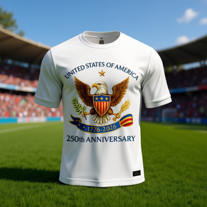 United States Of America 250th Anniversary Jersey <b>White</b> Adult <b>Football</b> Comfortable Modern Style - Product Image 3