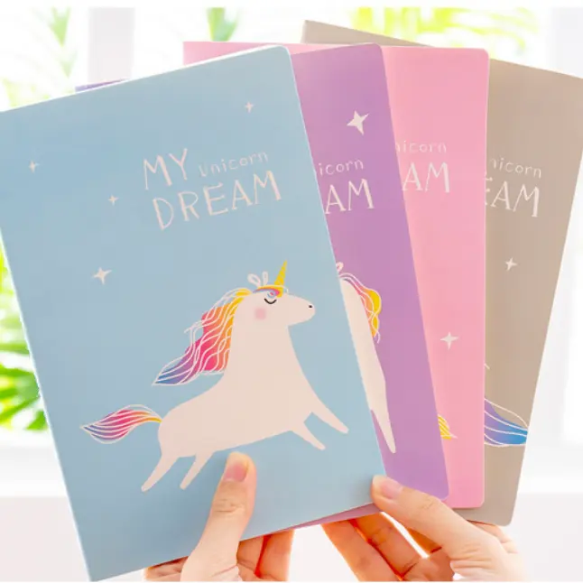 Fancy notebook unicorn diary book for learning stationery notepad