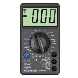 Multimètre aviomètre compact DT700C série 830 avec fonction de test de température et grand écran – Le petit multimètre populaire - Product Image 1