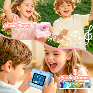 Appareil photo IA pour enfants avec jeux, musique, filtres, impression thermique sans encre, images générées par la voix IA, cadeau de Noël pour enfants - Product Image 6
