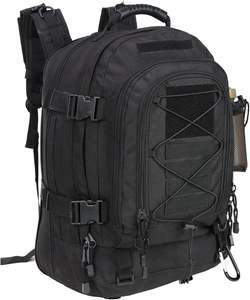 Mochila Táctica Oxford con Marco Externo de 45L, Mochila de Asalto de 3 Días de Gran Capacidad con Sistema Molle y Forro de Poliéster - Negra Deportiva - Product Image 1