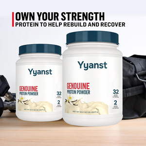 Poudre de protéines de vanille authentique, 32 g de protéines par portion, favorise la maintenance musculaire et la récupération sportive - Product Image 5