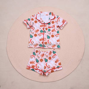 بيجامات صيفية عالية الجودة للأطفال ، بيجامات ناعمة كاجوال بياقة أحادية الصدر ، بيجامات شورت ملابس نوم للبنات - Product Image 4