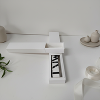 Emballage en papier recyclé blanc personnalisé écologique Boîtes à tiroir à fenêtre avec couvercle en PET protégé contre les UV pour sushi nourriture gâteau poupée chaussettes cadeaux