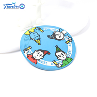 Sous-verres en caoutchouc PVC souple personnalisés avec logo 3D, cadeau promotionnel, recyclables, imprimés en sérigraphie, vente en gros d'usine Travelpro