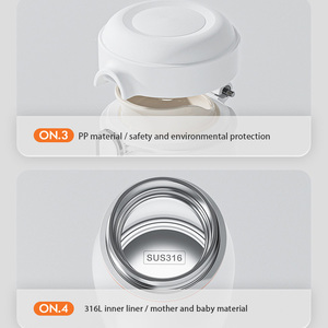 Calentador de leche <span class=keywords><strong>portátil</strong></span> recargable por USB para bebé, calentador de agua de grado alimenticio con <span class=keywords><strong>batería</strong></span> de 4400mAh - Product Image 3