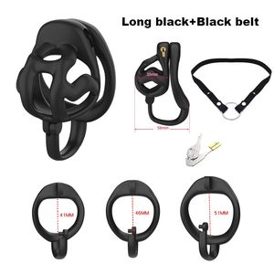 Un regalo <span class=keywords><strong>per</strong></span> se stessi gabbia di castità del pene maschile gabbia dispositivi di castità <span class=keywords><strong>per</strong></span> gli uomini gabbia del cazzo con uncinato anello del pene - Product Image 6