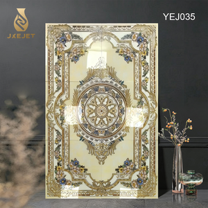 Carrelage de sol brillant de haute qualité Foshan 3D plaqué or, motif patchwork, 1600x2400mm - Product Image 2