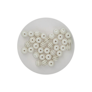 Perline a strisce Ilan Abalorio da 8 mm per la creazione di gioielli - Product Image 2