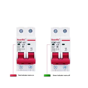 CE IEC certificado energía Solar fotovoltaica disyuntor de circuito DC 800 voltios 2 polos MCB