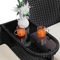 Ensemble de meubles de patio en rotin PE, canapé deux places et table d'appoint, chaise double en osier pour jardin et balcon, vente en gros