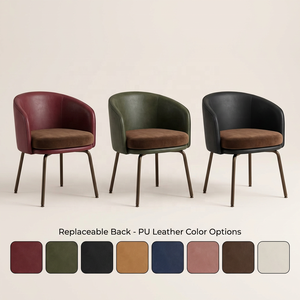 Fauteuil d'appoint moderne de luxe en velours et cuir, avec structure en fer et pieds thermolaqués, coussin remplaçable, couleur personnalisable, pour salon - Product Image 6