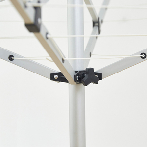 SANIPRO Séchoir à linge rotatif en aluminium de style européen, support de <span class=keywords><strong>parapluie</strong></span> pour salon, séchoir à vêtements pliable et détachable - Product Image 3