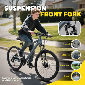 Bicicleta de Montaña con Ruedas de 26 Pulgadas, 24 Velocidades, Cuadro de Aluminio, Suspensión Completa para Jóvenes, Adultos, Hombres y Mujeres, Modelo Mtb-028 - Product Image 2