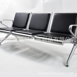 Silla de espera Weike Shengye de 3 asientos con estructura metálica y reposabrazos para aeropuerto, centro comercial, hospital, estación, vestíbulo - Product Image 2