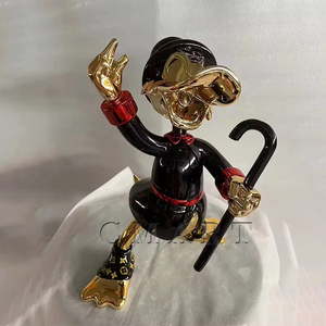 Bolsa de Dinero con Diseño de Pato Donald, Estatua de Resina Pintada a Mano con Diamantes, Moneda de Pato Dagobert para Decoración del Hogar - Product Image 3