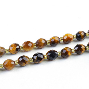 새로운 8MM 천연 커팅 쌀알 모양 스톤 비즈, DIY 주얼리 제작용 브리올렛 올리브 젬스톤 비즈 스트랜드 (6-7)x8mm, 19cm, 38cm - Product Image 6