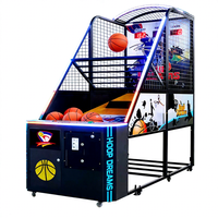 Machine de tir au basketball électronique de luxe avec notation – Mode multijoueur, interface en anglais, personnalisable pour centre commercial et salle de jeux