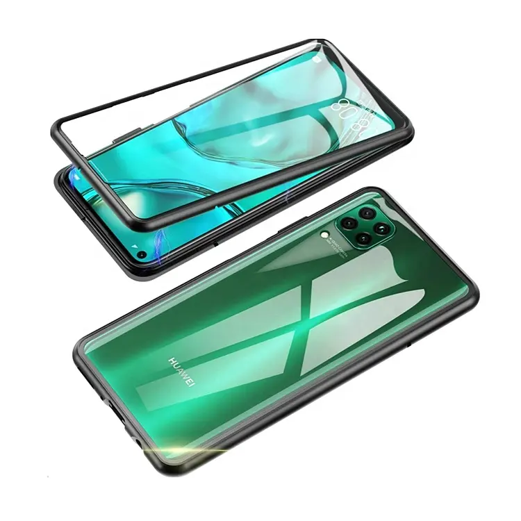 Magnet Case Phone Two Sides Tempered Glass Mobile Phone Case Cover for iPhone SE 2020 for Nokia 5.1 Plus Phone Case