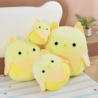 Peluche chat en forme de banane, coussin réconfortant, jouet apaisant pour le sommeil, cadeau pour enfants - Vente en gros disponible, polyester, 31-50 cm