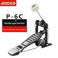 Pédale de grosse caisse monopédale Jinbao P-6C en alliage de zinc, accessoire d'instrument de musique