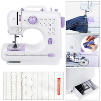 Nouvelle machine à coudre électrique manuelle haute vitesse, écologique, pour usage domestique, point zigzag, aiguille simple, avec plateau d'extension et moteur pour vêtements