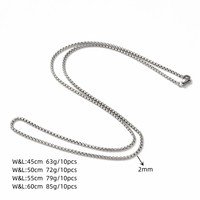 Vente en Gros Bijoux et Accessoires Homme Femme Collier Chaîne en Acier Inoxydable 316L Collier Maille Chaîne Épaisse