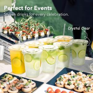 <span class=keywords><strong>Bicchieri</strong></span> Monouso in PET con Coperchi Piatti, Stampa Personalizzata per Caffè Freddo, Frullati, Succhi, Bibite, Cocktail - Product Image 4