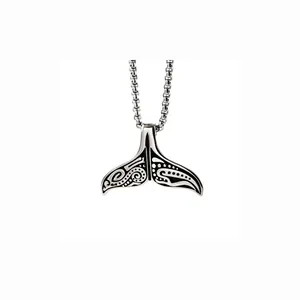 Amulet Killer Whale Tail Pendant Necklaces Charm Stainless Steel Hiphop Fashion Jewelry Chain Accessories Factory Wholesale OEM