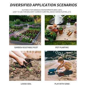 Houe à deux têtes à manche noir, houe à cinq dents, houe <span class=keywords><strong>de</strong></span> jardin, pelle à fleurs, outils <span class=keywords><strong>de</strong></span> jardinage, kits <span class=keywords><strong>de</strong></span> <span class=keywords><strong>7</strong></span> outils - Product Image 6