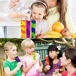 Molde de paletas de hielo de silicona sin BPA de grado alimenticio 100%, fácil liberación, fabricante de paletas congeladas caseras con tapa reutilizable ecológica - Product Image 6