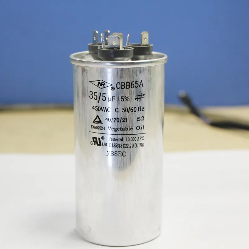 CBB65A CBB65A-1 AC ราคาตัวเก็บประจุแบบ Metallized ของตัวเก็บประจุเพื่อปรับปรุงปัจจัยพลังงาน